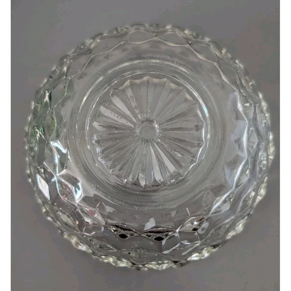 Vtg Clear Cubist Pattern Fairy Lamp 2 pc Glass Globe Beautiful Decor Romantic